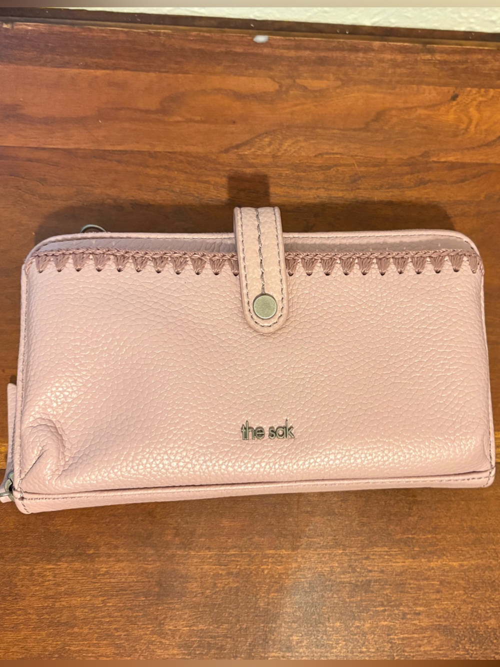 The Sak Blush Pink Leather Zip Wallet